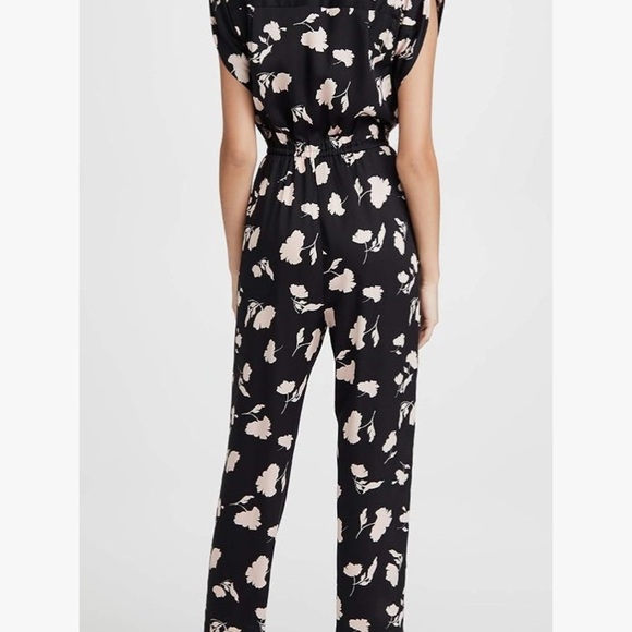 Joie Black and Cream Floral Jumpsuit - Picture 2 of 11